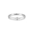 Silver Half Round Cubic Zirconia Ring